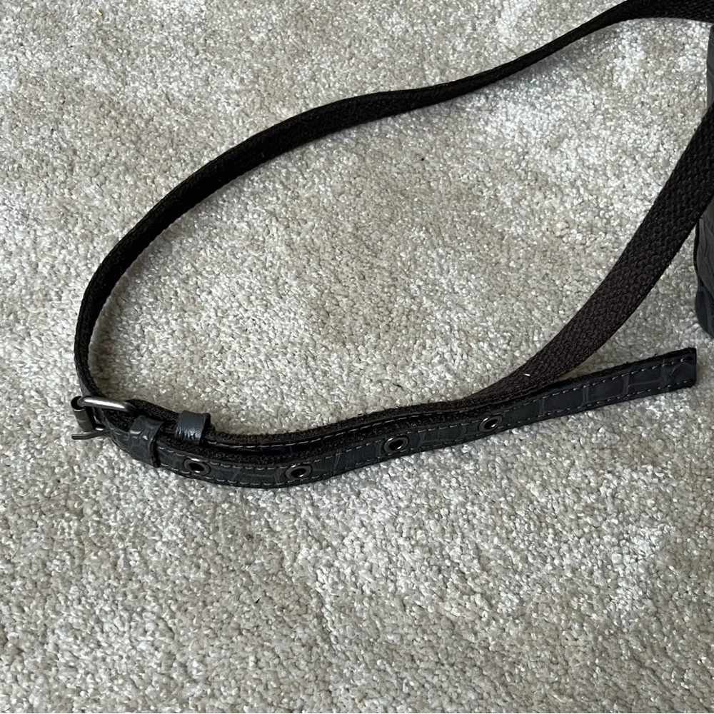 Patricia Nash Gray Crocodile-Embossed Shoulder Bag - Picture 13 of 16